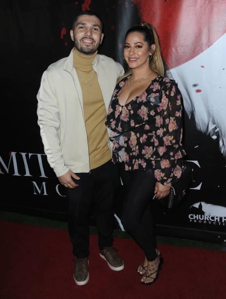 George Lambriedes and Rosey Pattah attend the Los Angeles Special Screening & Mixer Of "The Amityville Moon