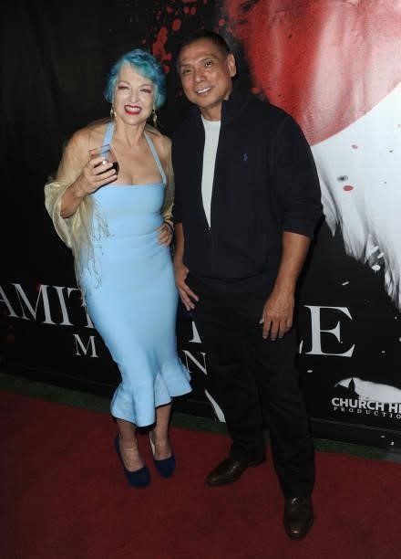 Erica Steele and Binh Dang attend the Los Angeles Special Screening & Mixer Of "The Amityville Moon