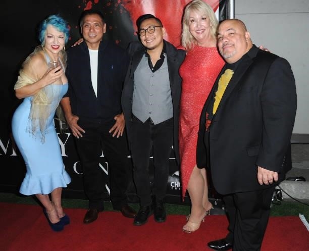 Erica Steele, Binh Dang, Dan Choi, Aleksandra Zorich Hunt and Thomas J. Churchill attend the Los Angeles Special Screening & Mixer Of "The Amityville...