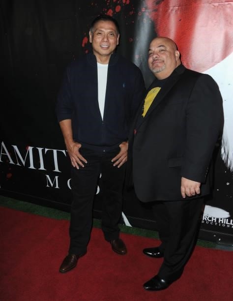 Binh Dang and Thomas J. Churchill attend the Los Angeles Special Screening & Mixer Of "The Amityville Moon