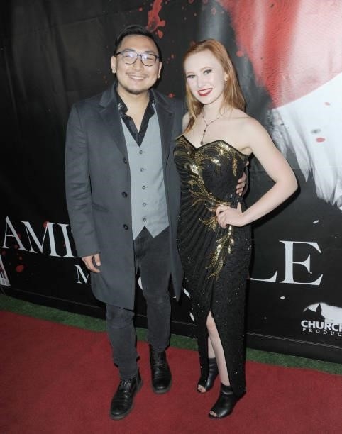 Dan Choi and Sarah Filippi attend the Los Angeles Special Screening & Mixer Of "The Amityville Moon
