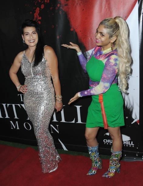 Alexis Iacono and Sai Suman attends the Los Angeles Special Screening & Mixer Of "The Amityville Moon