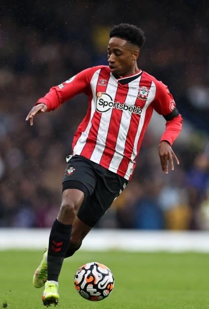 Kyle Walker-Peters of Southampton during the Premier League match between Chelsea and Southampton at Stamford Bridge on October 02, 2021 in London,...