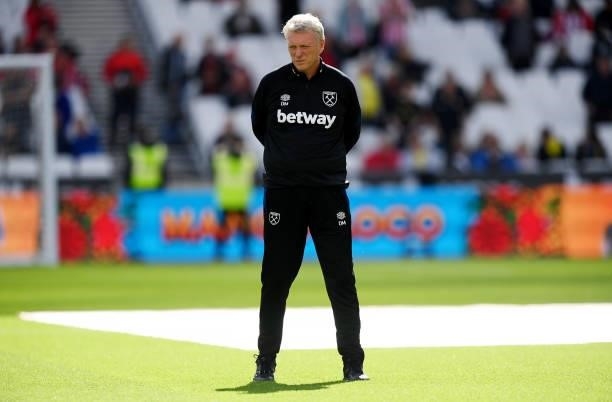David Moyes, Manager of West Ham United prior to the Premier League match between West Ham United and Brentford at London Stadium on October 03, 2021...