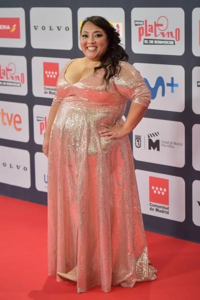 Michelle Rodriguez attends to Red Carpet of Platino Awards 2021 on October 03, 2021 in Madrid, Spain.