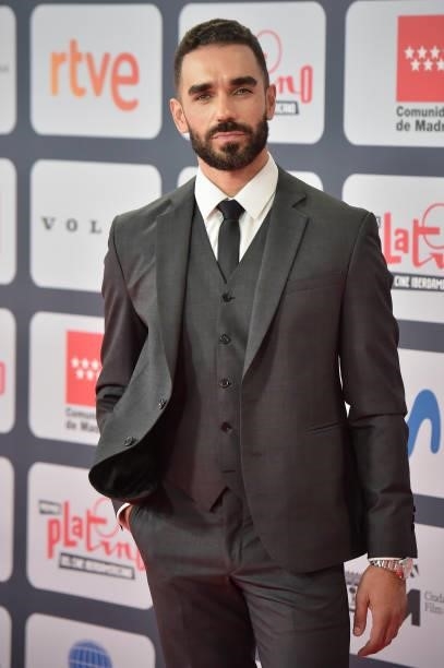 Marcus Ornellas attends to Red Carpet of Platino Awards 2021 on October 03, 2021 in Madrid, Spain.