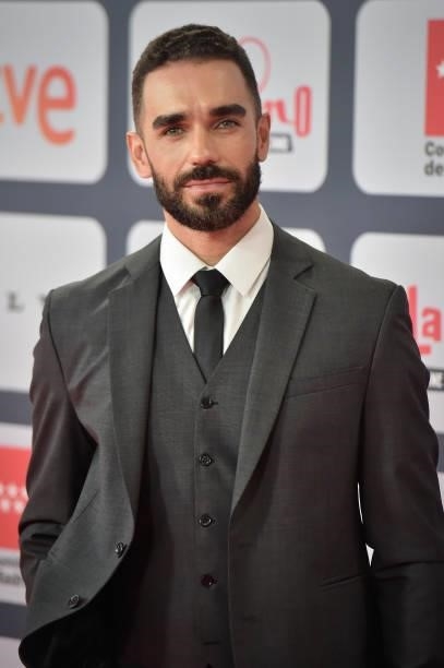 Marcus Ornellas attends to Red Carpet of Platino Awards 2021 on October 03, 2021 in Madrid, Spain.
