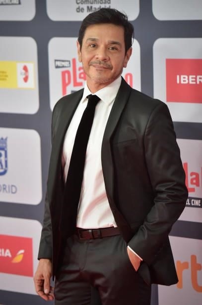 Gerardo de Pablos attends to Red Carpet of Platino Awards 2021 on October 03, 2021 in Madrid, Spain.