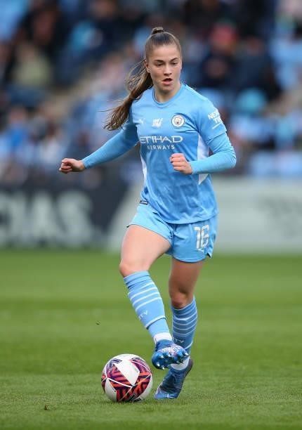 Jess Park of Manchester City Women during the Barclays FA Women's Super League match between Manchester City Women and West Ham United Women at The...