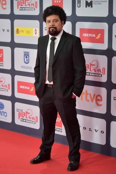 Julio Serrano attends to Red Carpet of Platino Awards 2021 on October 03, 2021 in Madrid, Spain.