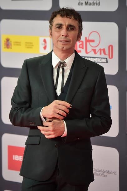 Canco Rodriguez attends to Red Carpet of Platino Awards 2021 on October 03, 2021 in Madrid, Spain.