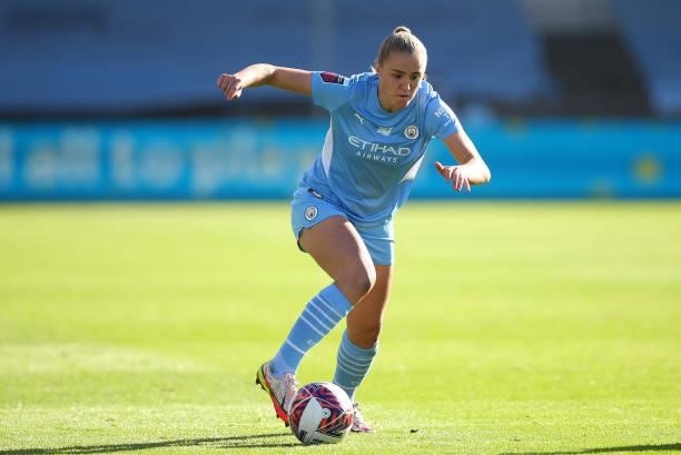 Georgia Stanway of Manchester City Women during the Barclays FA Women's Super League match between Manchester City Women and West Ham United Women at...