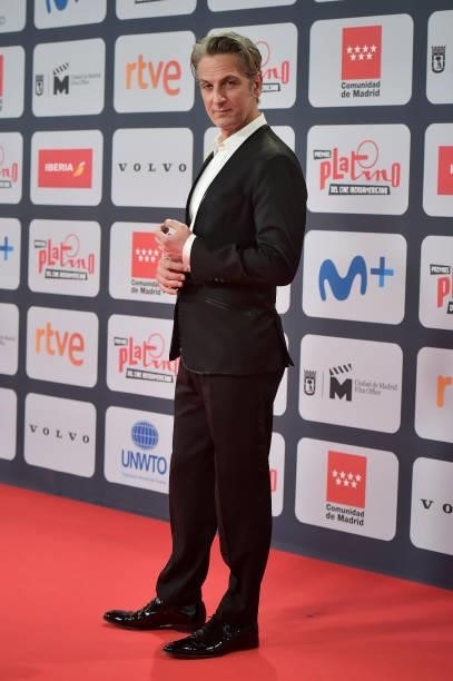Ernesto Alterio attends to Red Carpet of Platino Awards 2021 on October 03, 2021 in Madrid, Spain.