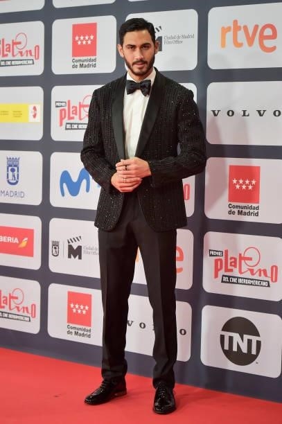 Alejandro Speitzer attends to Red Carpet of Platino Awards 2021 on October 03, 2021 in Madrid, Spain.