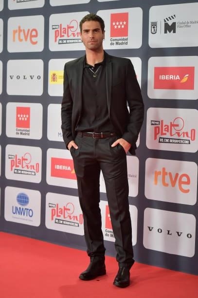 Nicolas Furtado attends to Red Carpet of Platino Awards 2021 on October 03, 2021 in Madrid, Spain.