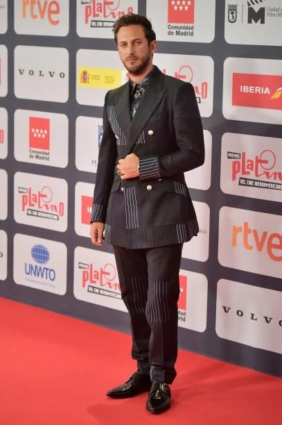 Sebastián Zurita attends to Red Carpet of Platino Awards 2021 on October 03, 2021 in Madrid, Spain.