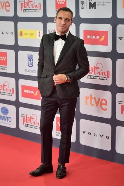 Ricard Sales attends to Red Carpet of Platino Awards 2021 on October 03, 2021 in Madrid, Spain.