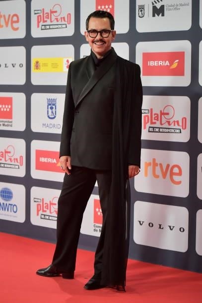 Manolo Caro attends to Red Carpet of Platino Awards 2021 on October 03, 2021 in Madrid, Spain.