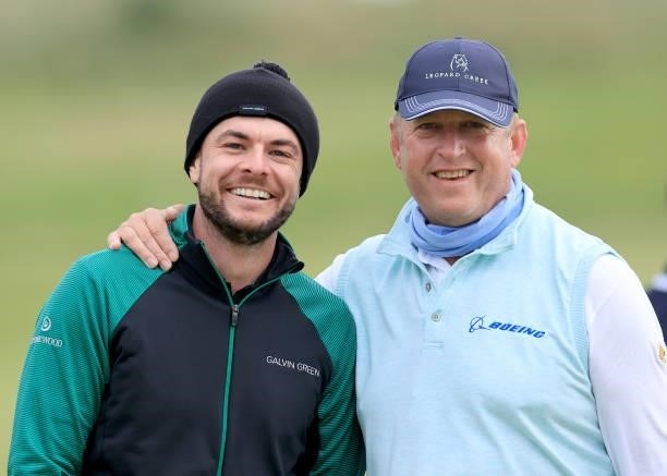 Rurik Gobel of South Africa with his professional partner Laurie Canter of England on the 15th hole during the final round of The Alfred Dunhill...
