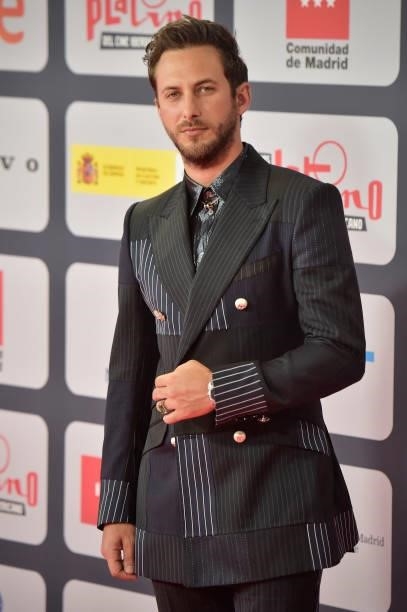 Sebastián Zurita attends to Red Carpet of Platino Awards 2021 on October 03, 2021 in Madrid, Spain.