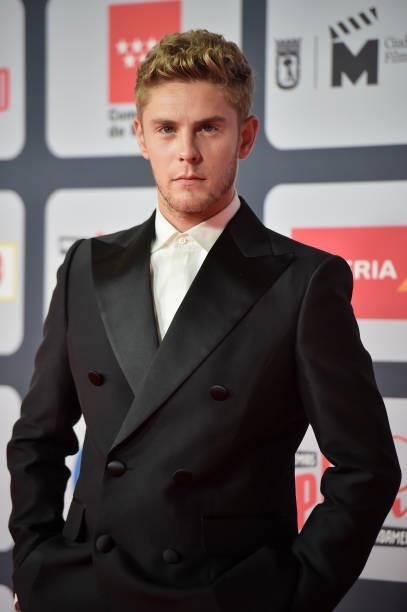 Patrick Criado attends to Red Carpet of Platino Awards 2021 on October 03, 2021 in Madrid, Spain.