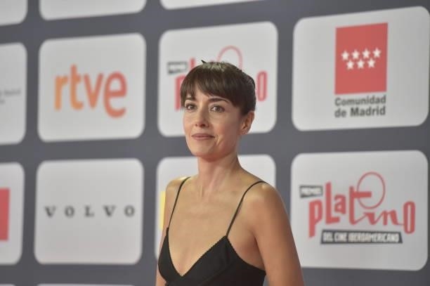 Cecilia Suárez attends to Red Carpet of Platino Awards 2021 on October 03, 2021 in Madrid, Spain.
