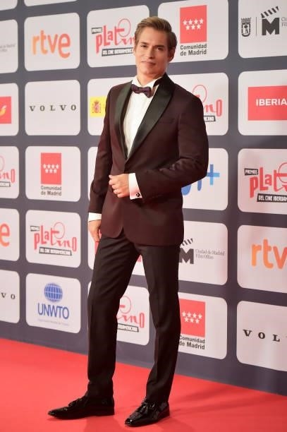 Carlos Baute attends to Red Carpet of Platino Awards 2021 on October 03, 2021 in Madrid, Spain.