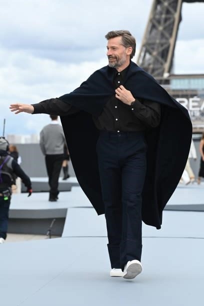Nikolaj Coster-Waldau walks the runway during "Le Defile L'Oreal Paris 2021