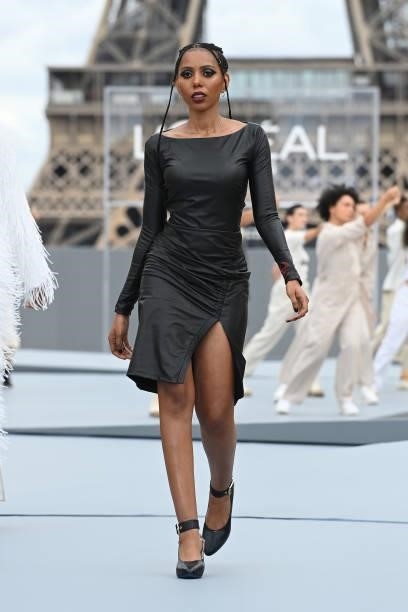 Jaha Dukureh walks the runway during "Le Defile L'Oreal Paris 2021