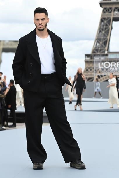 Baptiste Giabiconi walks the runway during "Le Defile L'Oreal Paris 2021