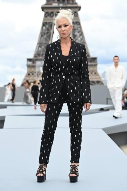 Dame Helen Mirren walks the runway during "Le Defile L'Oreal Paris 2021