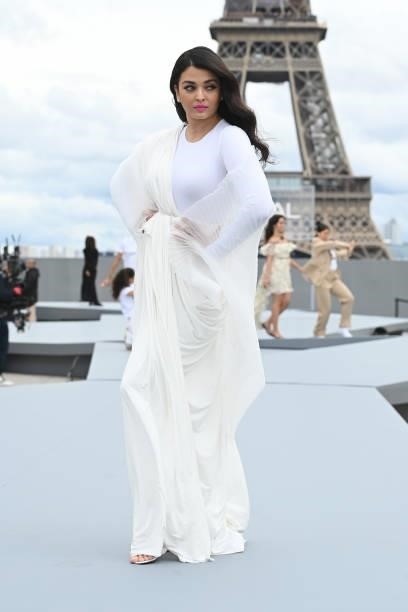 Aishwarya Rai Bachchan walks the runway during "Le Defile L'Oreal Paris 2021