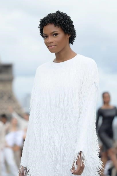 Didi Stone walks the runway during "Le Defile L'Oreal Paris 2021