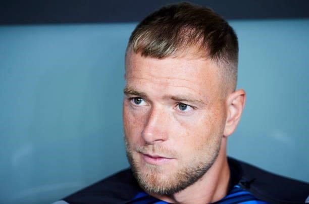 John Guidetti of Deportivo Alaves reacts during the Laliga Santander match between Athletic Club and Deportivo Alaves at San Mames Stadium on October...