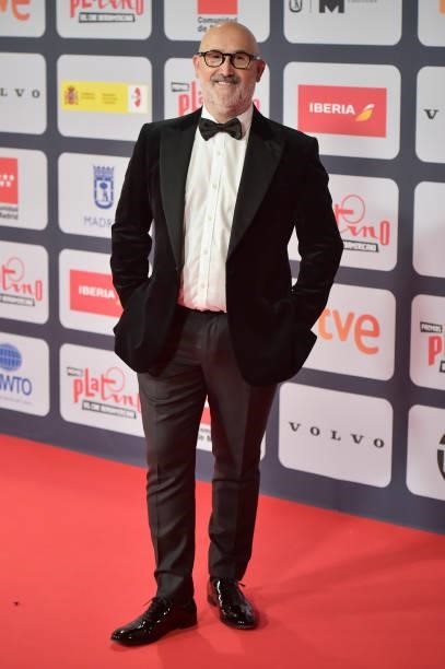Javier Camara attends to Red Carpet of Platino Awards 2021 on October 03, 2021 in Madrid, Spain.