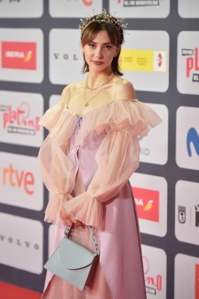 Kami Zea attends to Red Carpet of Platino Awards 2021 on October 03, 2021 in Madrid, Spain.