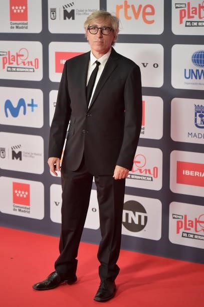 David Trueba attends to Red Carpet of Platino Awards 2021 on October 03, 2021 in Madrid, Spain.