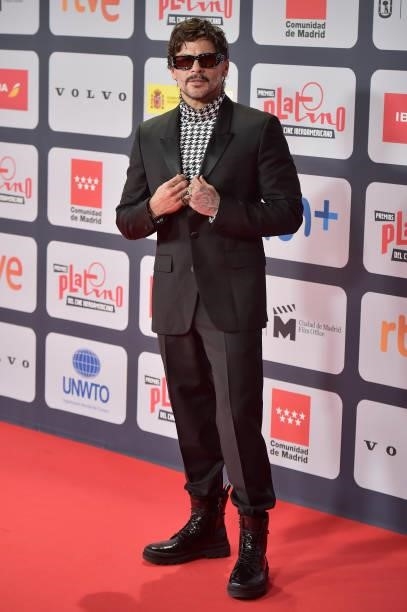 Pedro Capó attends to Red Carpet of Platino Awards 2021 on October 03, 2021 in Madrid, Spain.