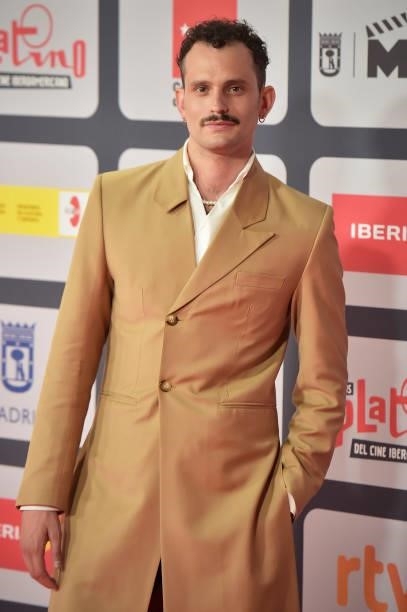 Pedro Fontaine attends to Red Carpet of Platino Awards 2021 on October 03, 2021 in Madrid, Spain.