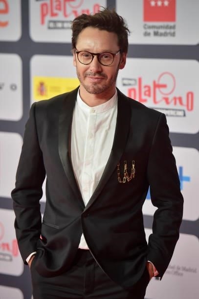 Benjamín Vicuña attends to Red Carpet of Platino Awards 2021 on October 03, 2021 in Madrid, Spain.
