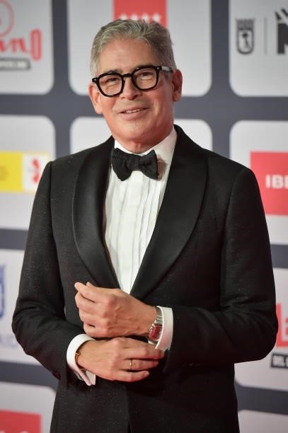 Boris Izaguirre attends to Red Carpet of Platino Awards 2021 on October 03, 2021 in Madrid, Spain.