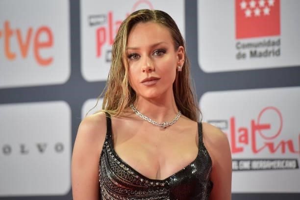 Ester Exposito attends to Red Carpet of Platino Awards 2021 on October 03, 2021 in Madrid, Spain.