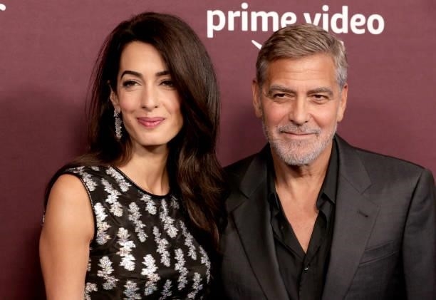 Amal Clooney and George Clooney attend Amazon Studios Presents Los Angeles Premiere of "The Tender Bar