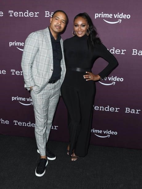 Mike Hill, Cynthia Bailey arrives at DGA Theater Complex on October 03, 2021 in Los Angeles, California.