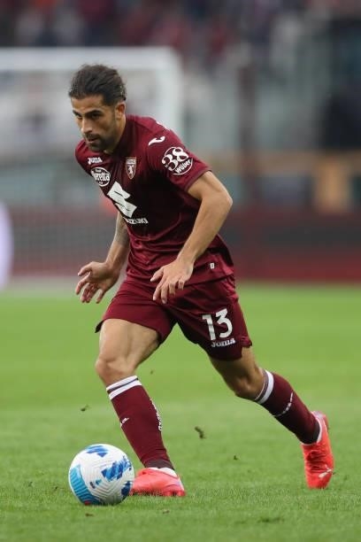 Ricardo Rodriguez of Torino FC during the Serie A match between Torino FC v Juventus at Stadio Olimpico di Torino on October 02, 2021 in Turin, Italy.