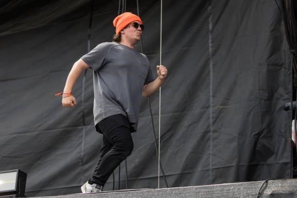 Ryan Hater of White Reaper performs onstage during weekend one, day three of Austin City Limits Music Festival at Zilker Park on October 03, 2021 in...