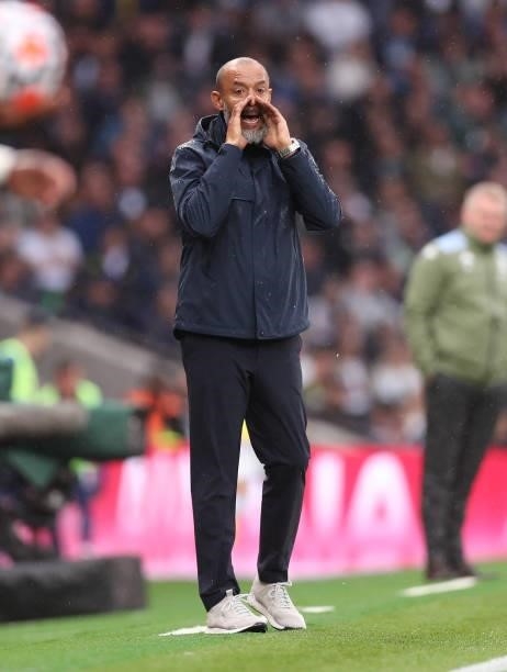 Nuno Espirito Santo, Tottenham Hotspur manager during the Premier League match between Tottenham Hotspur and Aston Villa at Tottenham Hotspur Stadium...