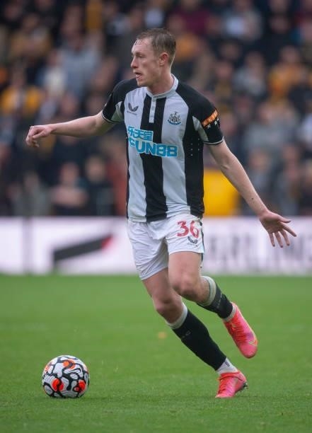 Sean Longstaff of Newcastle United during the Premier League match between Wolverhampton Wanderers and Newcastle United at Molineux on October 2,...