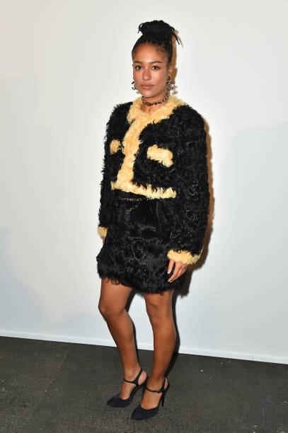 Singer Lary attends the Chanel Womenswear Spring/Summer 2022 show as part of Paris Fashion Week on October 05, 2021 in Paris, France.