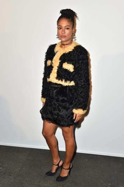 Singer Lary attends the Chanel Womenswear Spring/Summer 2022 show as part of Paris Fashion Week on October 05, 2021 in Paris, France.